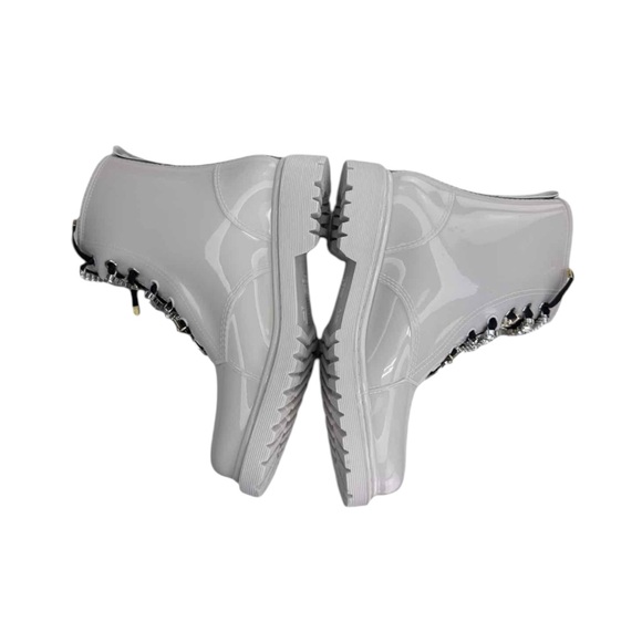 KARL LAGERFELD NWT White TOPANGA Rubber Boots Size 9 - Picture 7 of 11